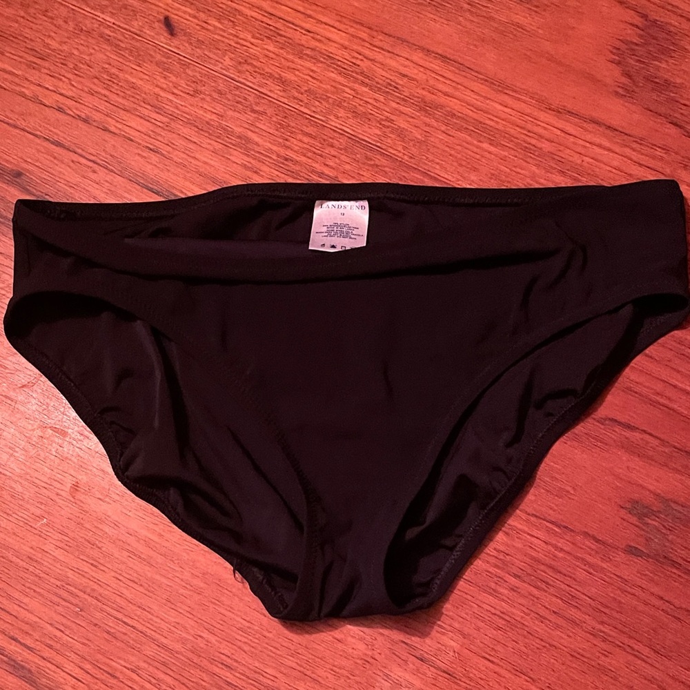Lands' End Women's Black Bikini Bottom